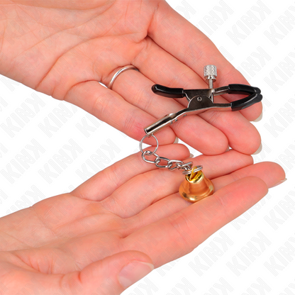 KINK - GOLDENE GLOCKENANHÄNGER-NIPPELKLAMMERN 6 CM