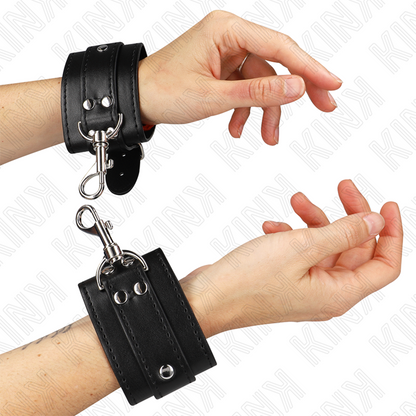 KINK - ABSCHLIESSBARE DUNGEON HANDGELENKFESSELN SCHWARZ VERSTELLBAR 21-28 CM X 5,5 CM