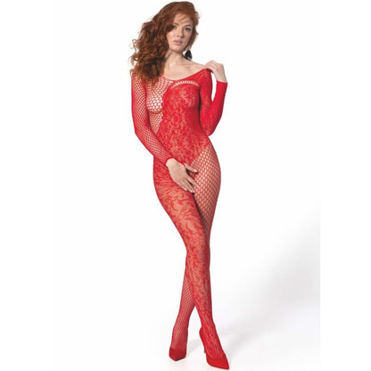 PASSION - BS 107 BODYSTOCKING ROT EINHEITSGRÖSSE