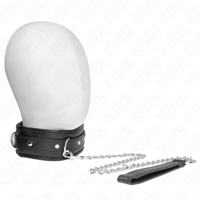 KINK - HALSKETTE MIT SCHWAMM-KUNSTLEDERBAND MODELL 3 VERSTELLBAR 37-54 CM X 3 CM