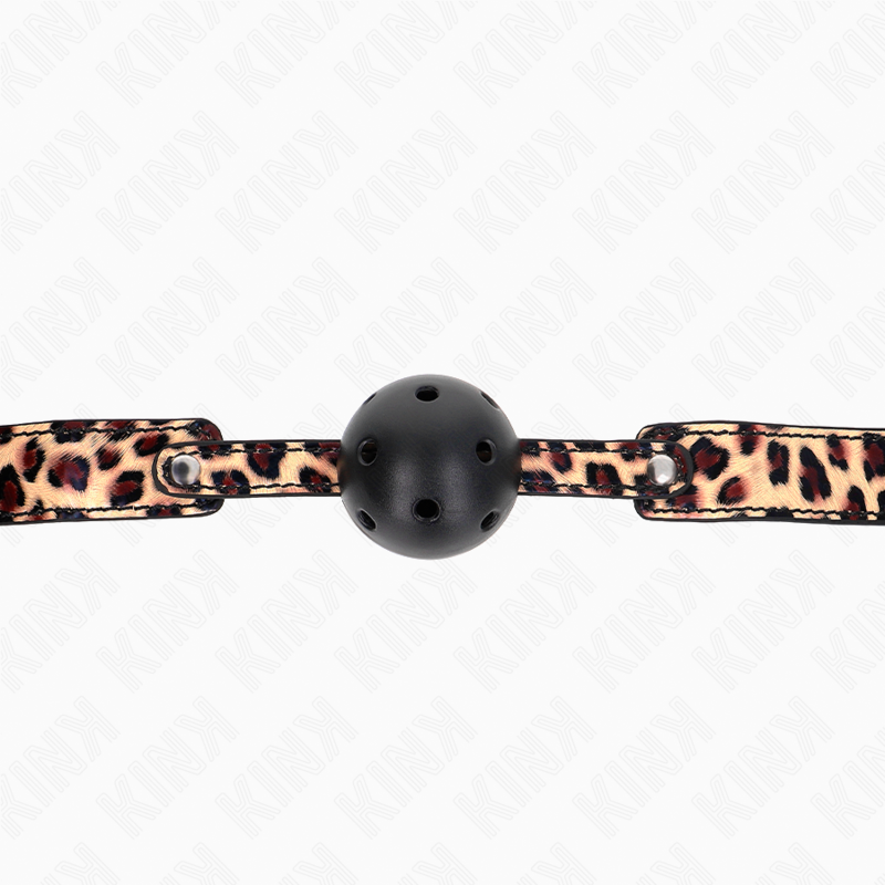 KINK - LEOPARD ATMUNGSAKTIVER BALL 4,5 CM KNEBEL 65 x 2,5 CM