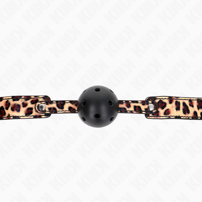 KINK - LEOPARD ATMUNGSAKTIVER BALL 4,5 CM KNEBEL 65 x 2,5 CM