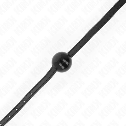 KINK - SCHWARZER EINZELNER FESTER BALL 4 CM KNEBEL 65 x 1,5 CM