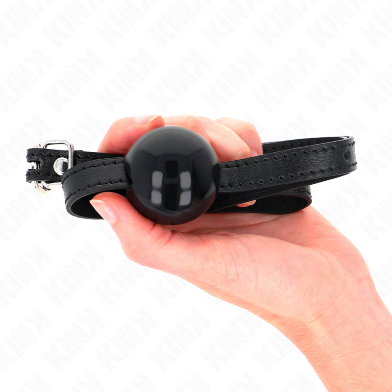 KINK - SCHWARZER EINZELNER FESTER BALL 4 CM KNEBEL 65 x 1,5 CM