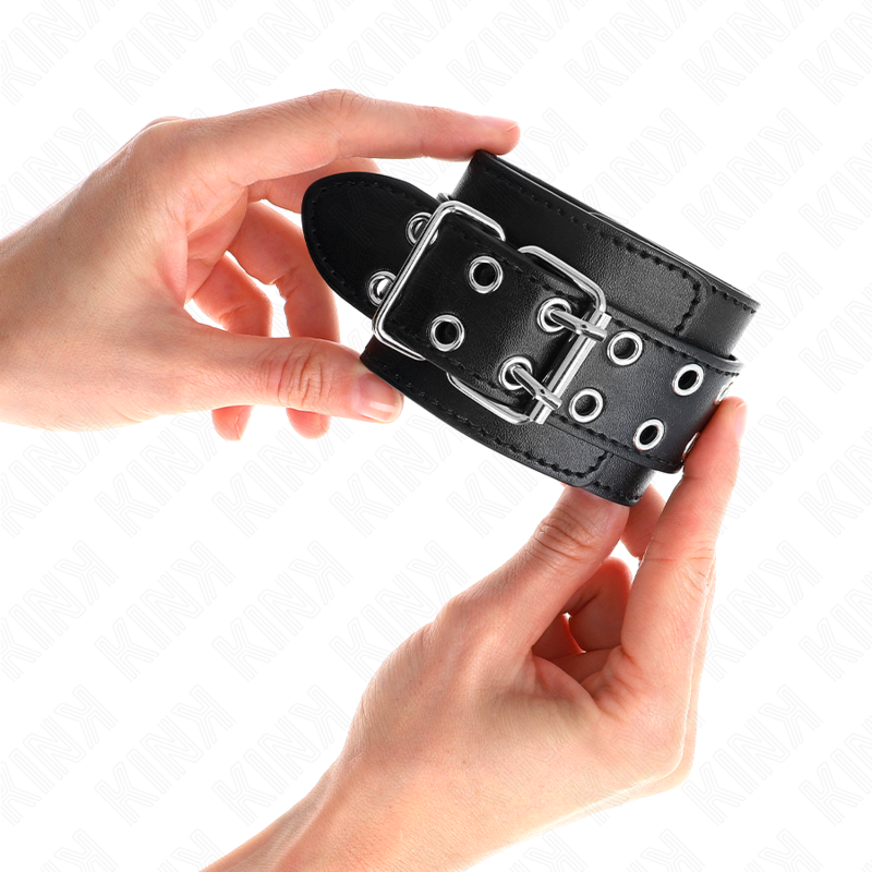 KINK - DOPPELSCHNALLE HANDGELENKFESSELN SCHWARZ VERSTELLBAR 19-26 CM