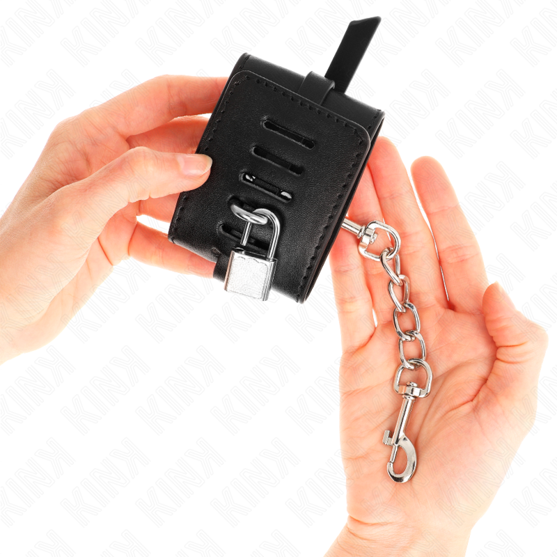 KINK - DELUXE HANDGELENKFESSELN MIT VERRIEGELUNG SCHWARZ VERSTELLBAR 14,5-21 CM X 6 CM