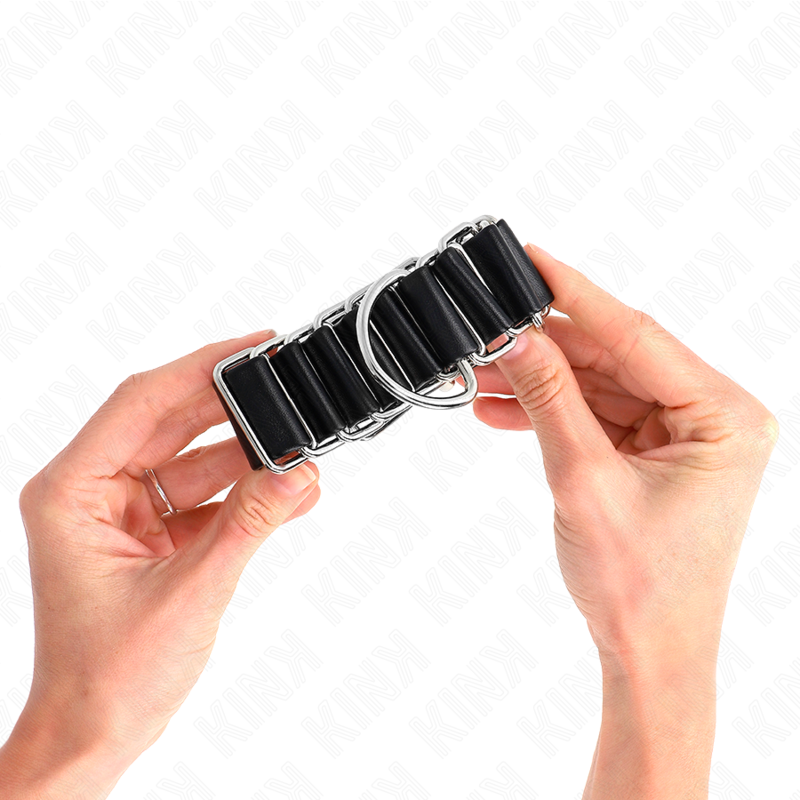 KINK - SCHARNIERARTIGE DÜNNE HANDGELENKFESSELN SCHWARZ VERSTELLBAR 16-22 CM X 3,5 CM