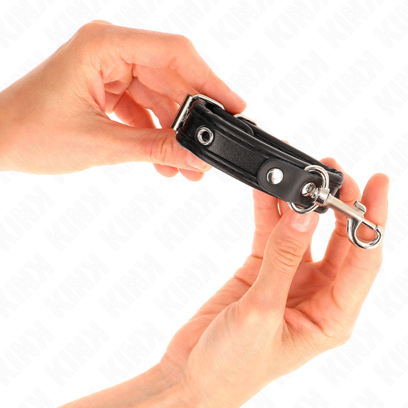 KINK - MINI SCHWARZE ARMBÄNDER MIT NIETEN VERSTELLBAR 16-22 CM X 2 CM