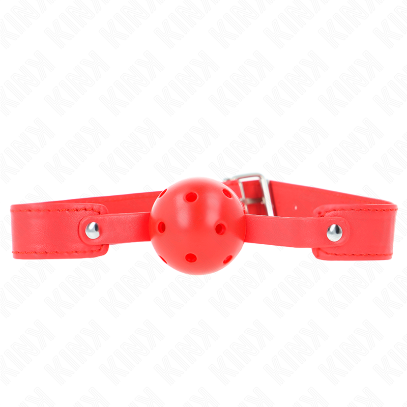 KINK - ROTER ATMUNGSAKTIVER BALL 4,5 CM KNEBEL 65 x 2,5 CM