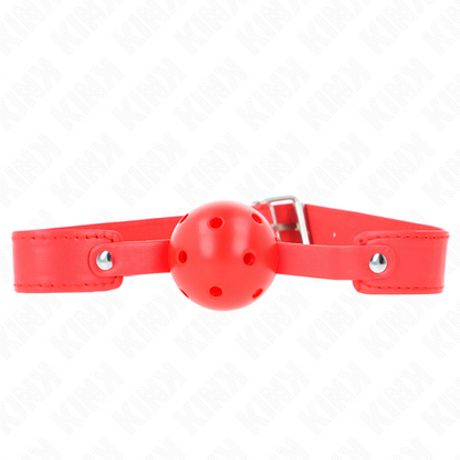 KINK - ROTER ATMUNGSAKTIVER BALL 4,5 CM KNEBEL 65 x 2,5 CM