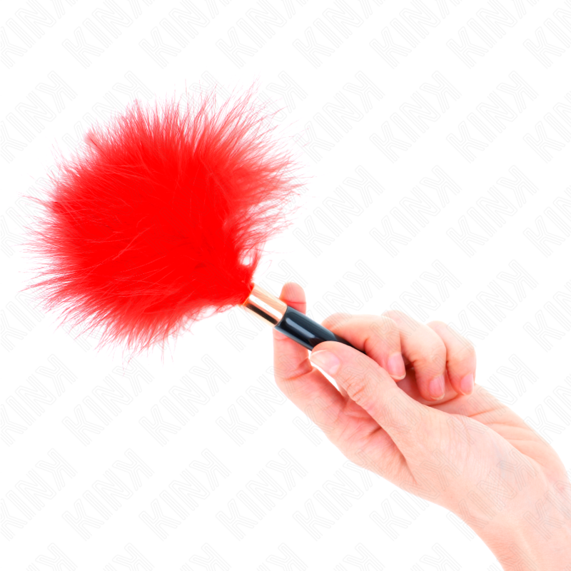 KINK - ROT-GOLD-METALL-KITZELFEDERN 18 CM