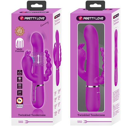 PRETTY LOVE - CAMMY DREIFACHVIBRATOR MULTIFUNKTION 4 IN 1 ROSA