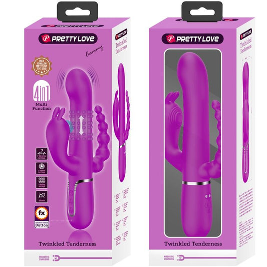 PRETTY LOVE - CAMMY DREIFACHVIBRATOR MULTIFUNKTION 4 IN 1 ROSA