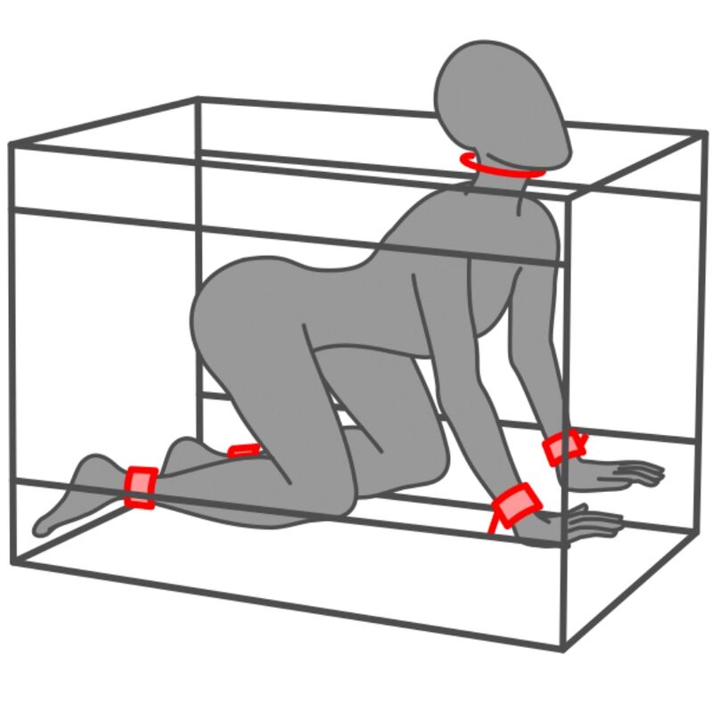 SECRET DOME - KINK CLUB LA NICHE CABIN SCHWARZ &amp; ROT