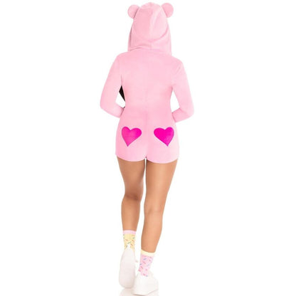 LEG AVENUE - TEDDYBÄR-SAMT-Bodysuit, ROSA, S