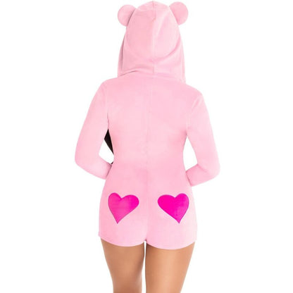 LEG AVENUE - TEDDYBÄR-SAMT-Bodysuit, ROSA, S