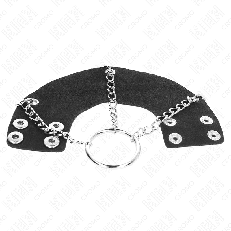 KINK - PENISRING 4 CM KETTE 7 CM METALL MIT LEDERGÜRTEL