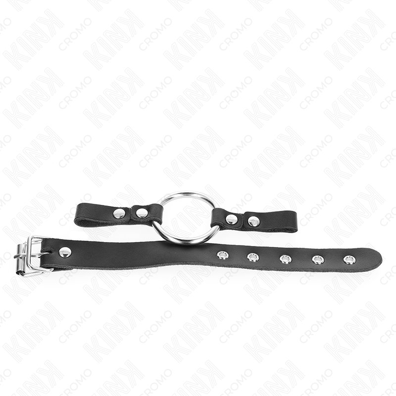 KINK - LEDER-PENISRING MIT SCHNALLVERSCHLUSS 22 X 2 CM MIT METALLRING 4 CM
