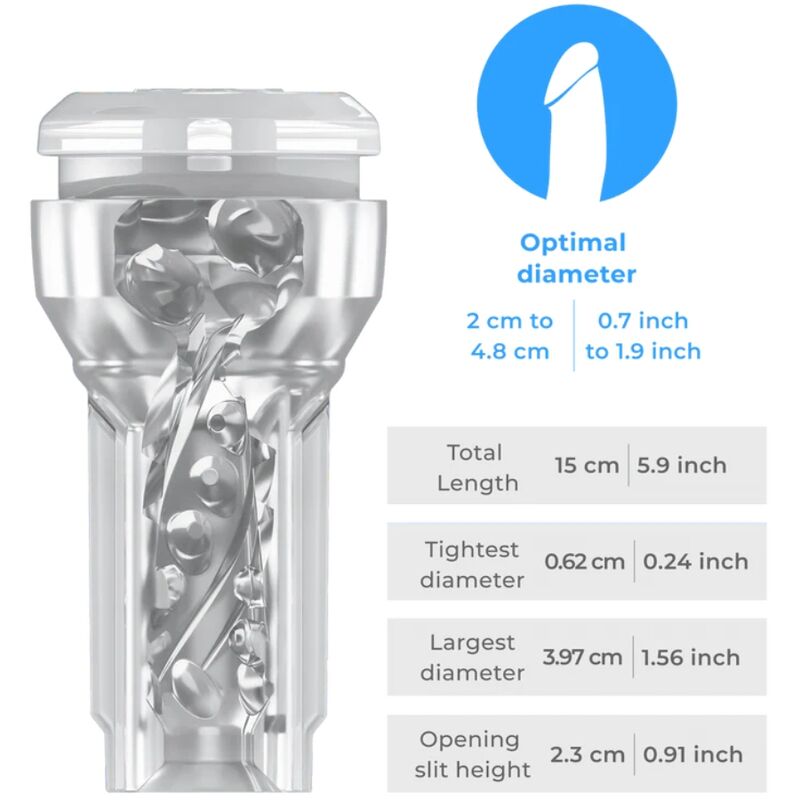KIIROO - FEEL POCKET STROKER CRYSTAL VON KIIROO TRANSPARENT
