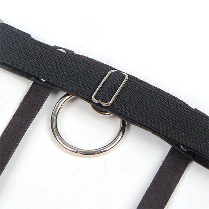 SUBBLIME - 953744 VERSTELLBARES PUNK-STRUMPFHALTER AUS LEDER SCHWARZ EINE GRÖSSE