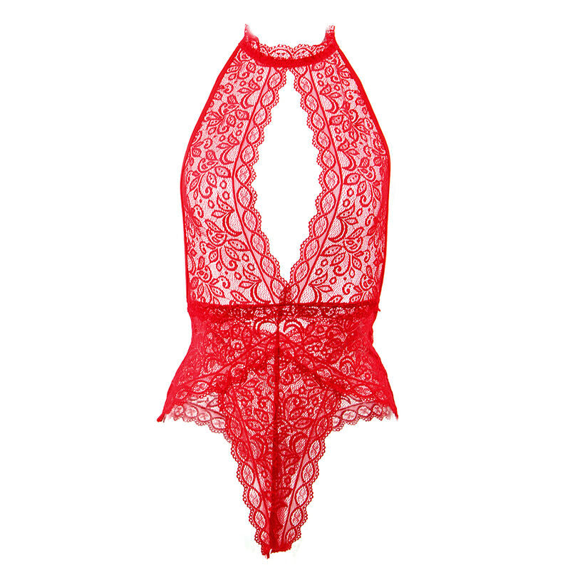 SUBBLIME - 953874 BODYSUIT MIT OFFENEN KÖRPERN ROT S/M