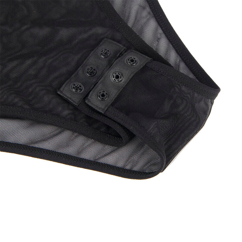 SUBBLIME - 954055 SEXY SPITZEN-Bodysuit SCHWARZ S/M