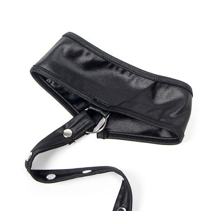 SUBBLIME - 954406 Leder Bondage Kleid Schwarz S/M