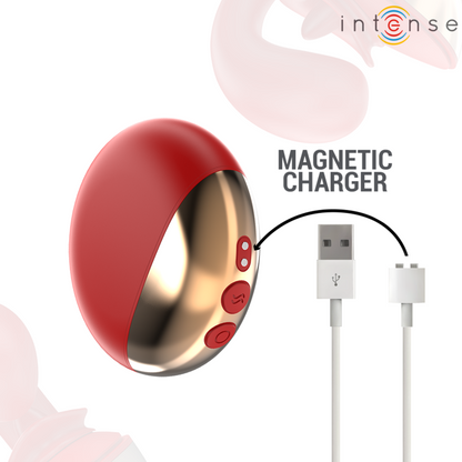 INTENSE - MARIAH VIBRATOR &amp; STIMULATOR IN U-FORM 10 VIBRATIONEN ROT