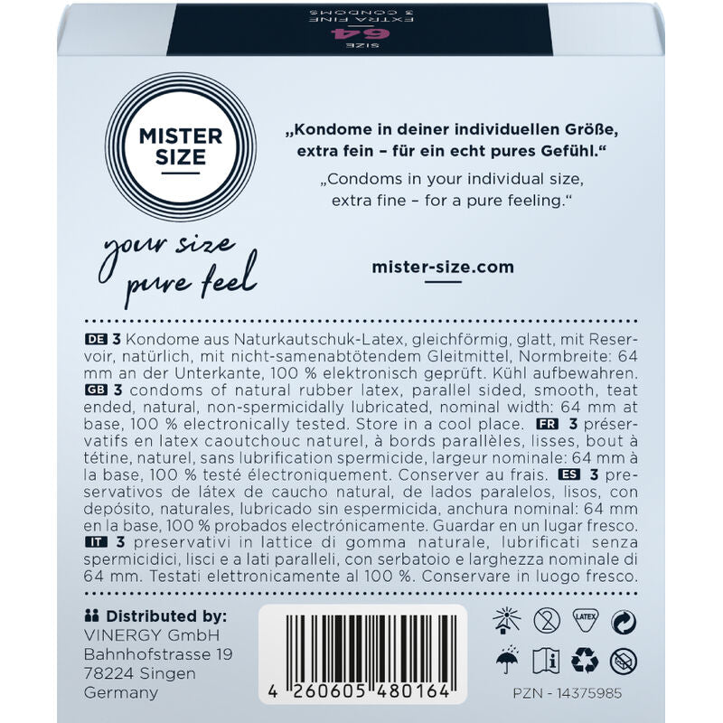 MISTER SIZE - Kondome Größe XXL 64 MM (3 Stück)