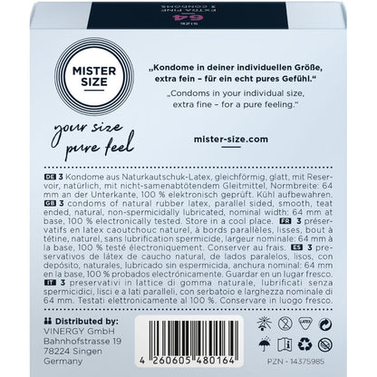 MISTER SIZE - Kondome Größe XXL 64 MM (3 Stück)