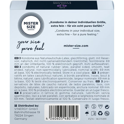MISTER SIZE - Kondome Größe XXXL 69 MM (3 Stück)