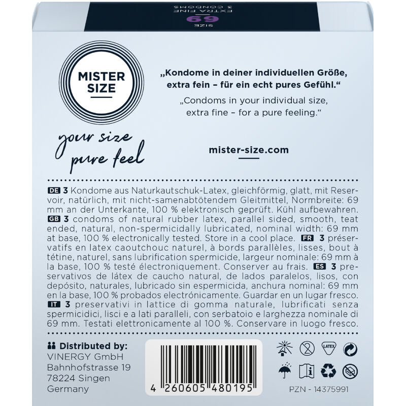 MISTER SIZE - Kondome Größe XXXL 69 MM (3 Stück)