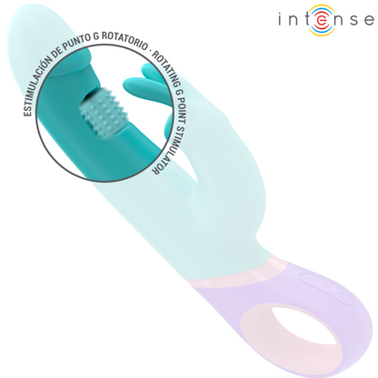 INTENSE - MONICA RABBIT VIBRATOR MIT ROTIERENDEM G-PUNKT-STIMULATOR BLAU