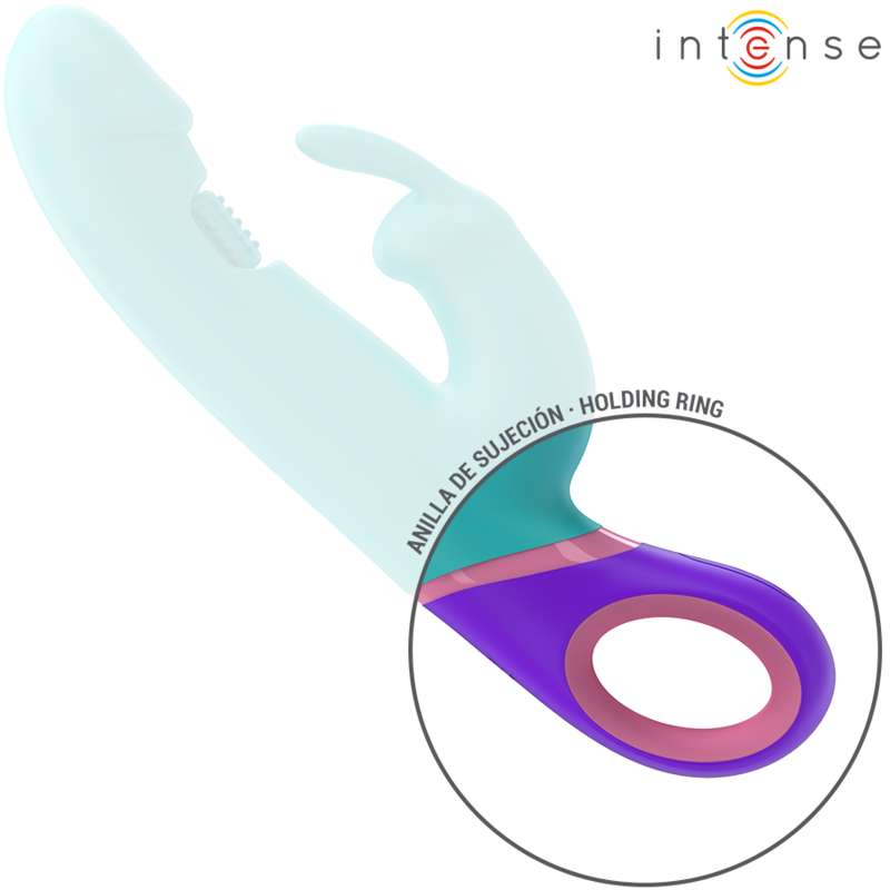 INTENSE - MONICA RABBIT VIBRATOR MIT ROTIERENDEM G-PUNKT-STIMULATOR BLAU