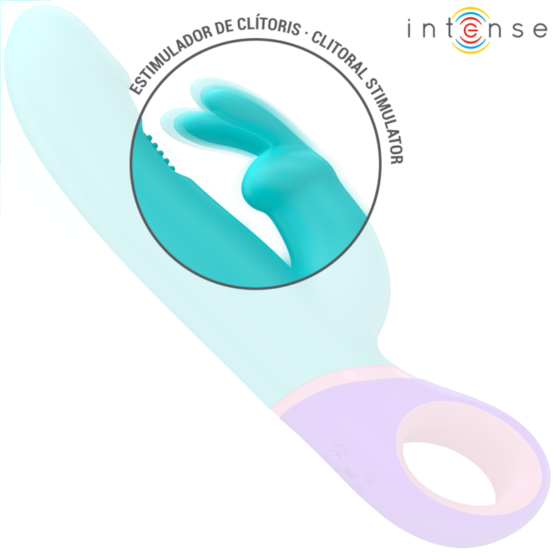 INTENSE - MONICA RABBIT VIBRATOR MIT ROTIERENDEM G-PUNKT-STIMULATOR BLAU