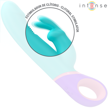 INTENSE - MONICA RABBIT VIBRATOR MIT ROTIERENDEM G-PUNKT-STIMULATOR BLAU