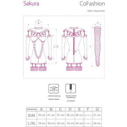 LIVCO CORSETTI FASHION - SAKURA CF 90357 JUMPSUIT + LANGE HANDSCHUHE + STRUMPFGÜRTEL SCHWARZ L/XL