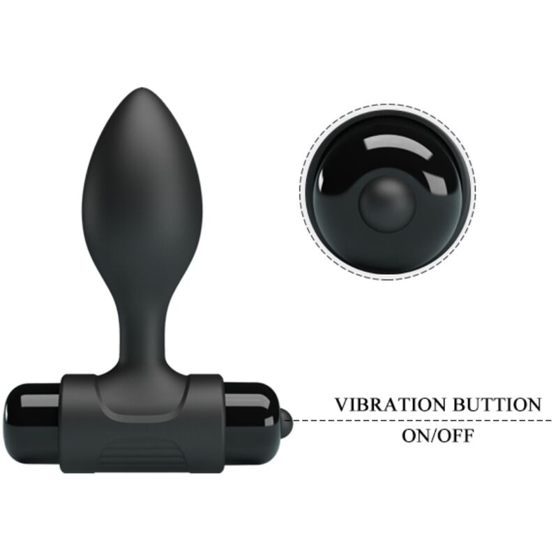 PRETTY LOVE - VIBRA BUTT 10 VIBRATIONEN ANALPLUG SCHWARZ