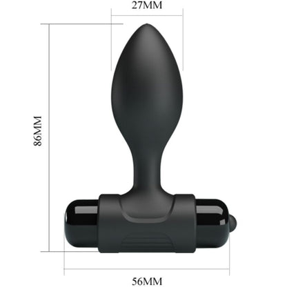 PRETTY LOVE - VIBRA BUTT 10 VIBRATIONEN ANALPLUG SCHWARZ