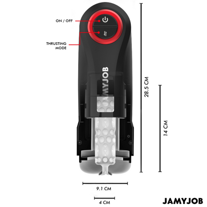 JAMYJOB - AUTOMATISCHER VAGINA-MASTURBATOR MIT GRAVITY-FUNKTION, 5 STOSSMODI UND SOUNDEFFEKT