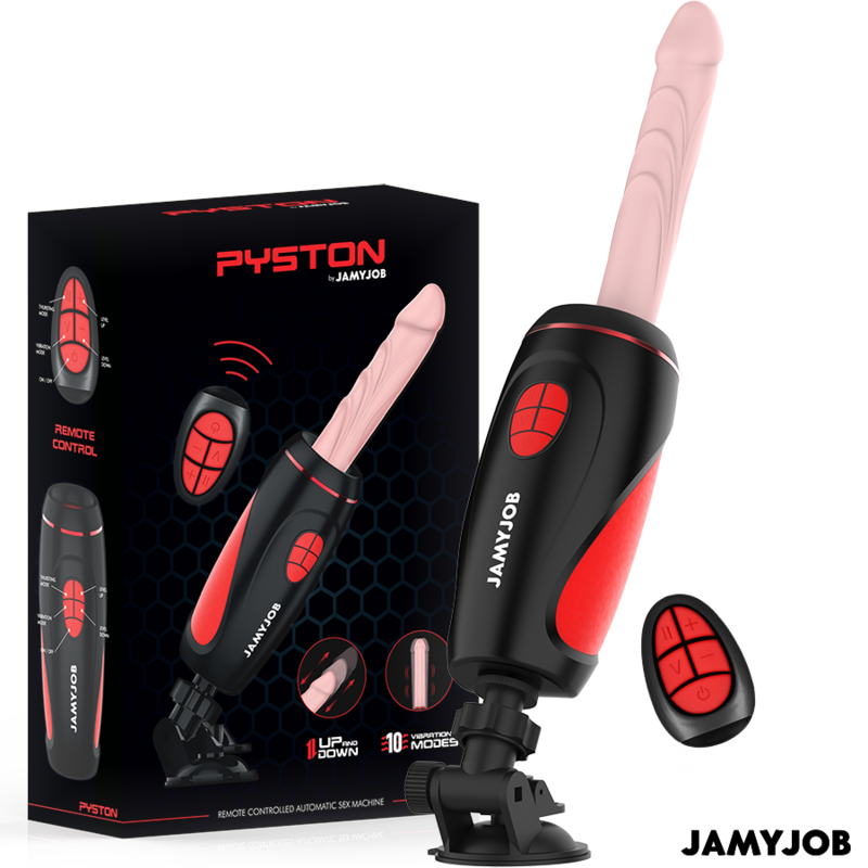 JAMYJOB - PYSTON BASE AUTOMATISCHER MASTURBATOR MIT FERNBEDIENUNG DILDO