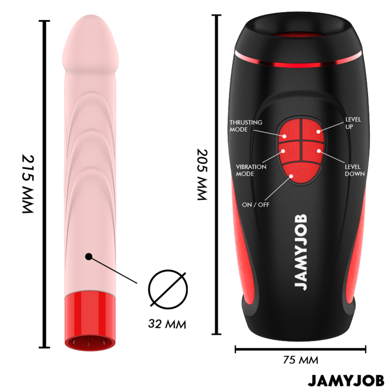 JAMYJOB - PYSTON BASE AUTOMATISCHER MASTURBATOR MIT FERNBEDIENUNG DILDO
