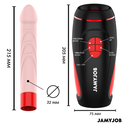 JAMYJOB - PYSTON BASE AUTOMATISCHER MASTURBATOR MIT FERNBEDIENUNG DILDO
