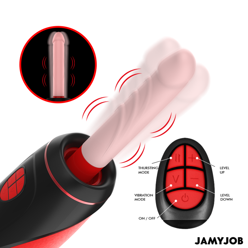 JAMYJOB - PYSTON BASE AUTOMATISCHER MASTURBATOR MIT FERNBEDIENUNG DILDO