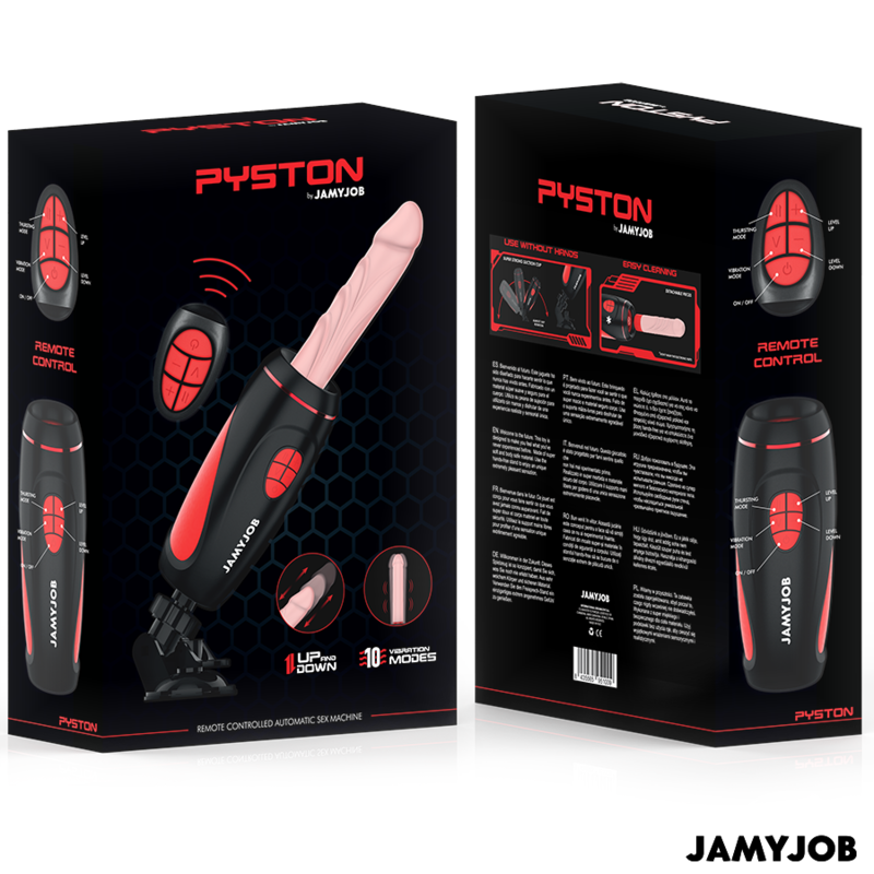 JAMYJOB - PYSTON BASE AUTOMATISCHER MASTURBATOR MIT FERNBEDIENUNG DILDO