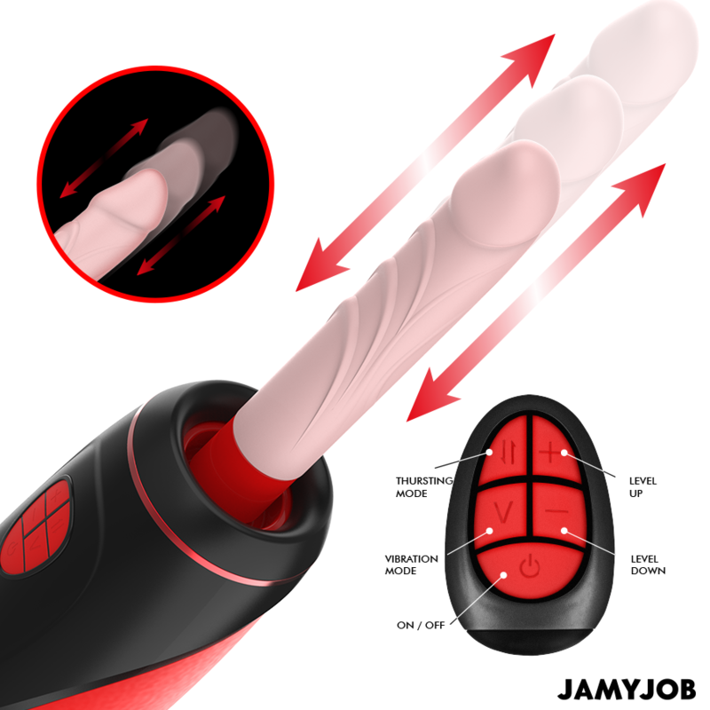 JAMYJOB - PYSTON BASE AUTOMATISCHER MASTURBATOR MIT FERNBEDIENUNG DILDO