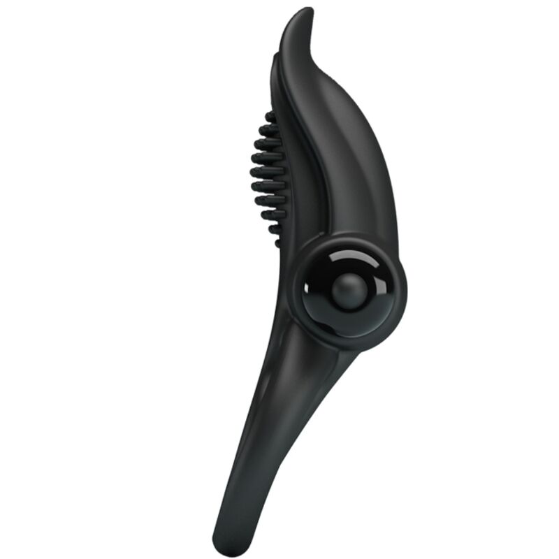 PRETTY LOVE - DOPPEL-VIBRATIONSRING + KLITORISSTIMULATOR 10 VIBRATIONEN SCHWARZ