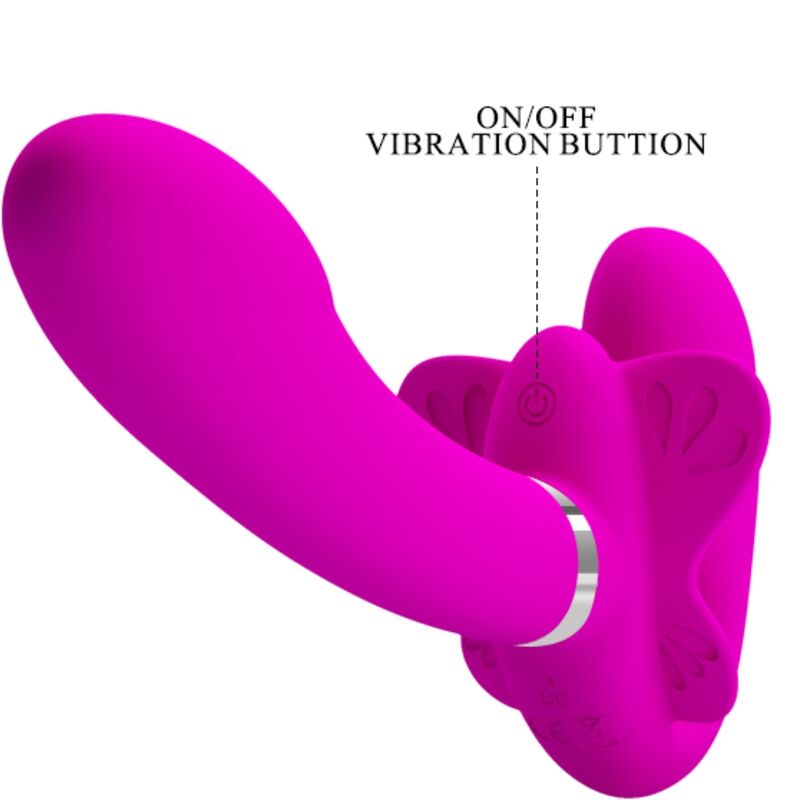 PRETTY LOVE - VALERIE DOPPEL-STRAP-ON-VIBRATOR 12 VIBRATIONEN LILA