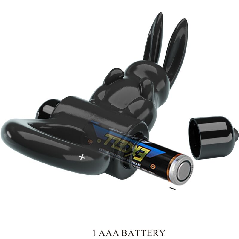 PRETTY LOVE - AUFREGENDER RING RABBIT VIBRATOR RING 10 VIBRATIONEN SCHWARZ