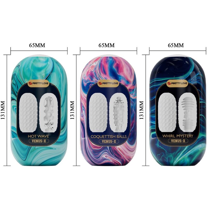 PRETTY LOVE - VENUS X 15 SILIKON-MASTURBATOREN WEISS